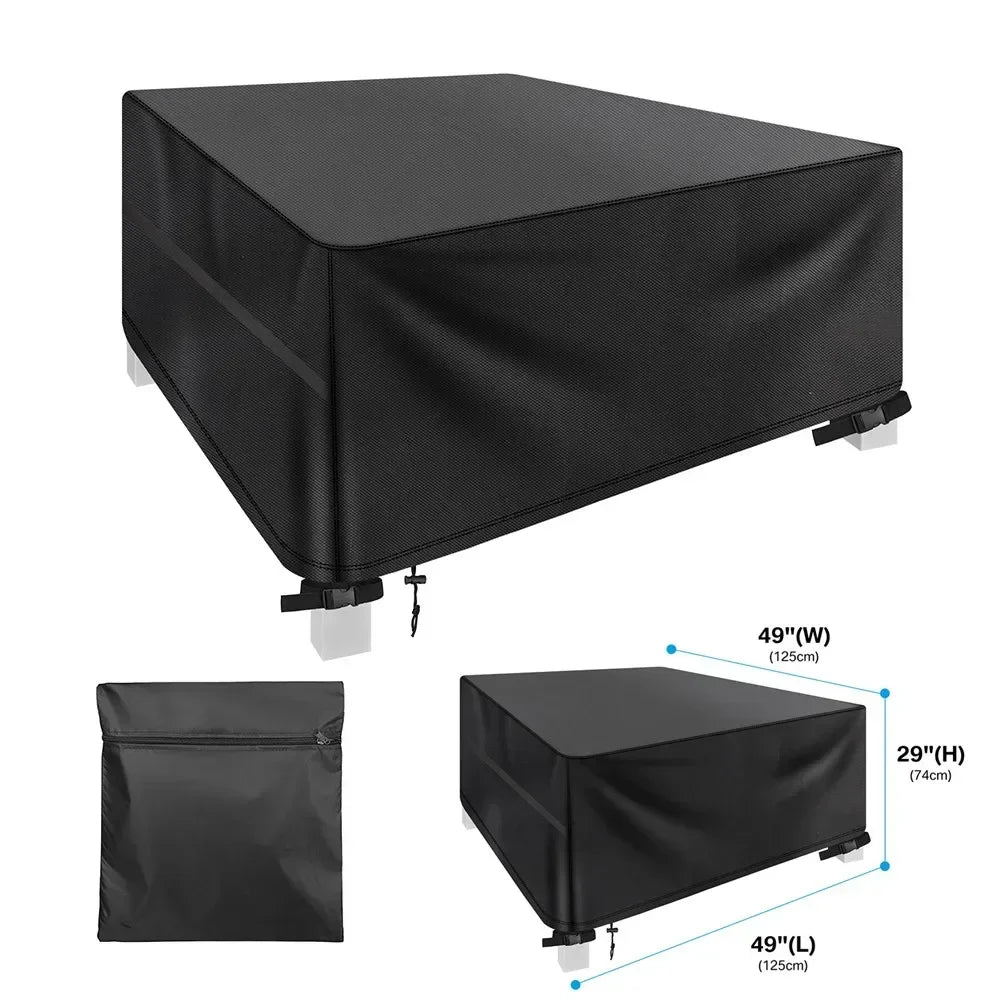 Outdoor Furniture Covers Waterproof Rain Snow Dust Wind-Proof Anti-UV Oxford Fabric For Garden Lawn Patio Table Chair Protection