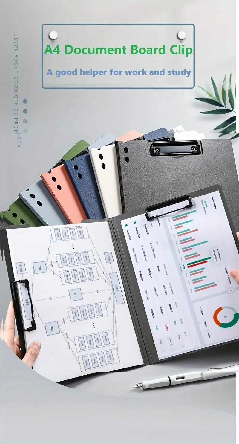 A4 File Folders, Documents Organizer, Clipboard Writing Cover, Paper Folder For Business & School, Stationery & Office Supplies