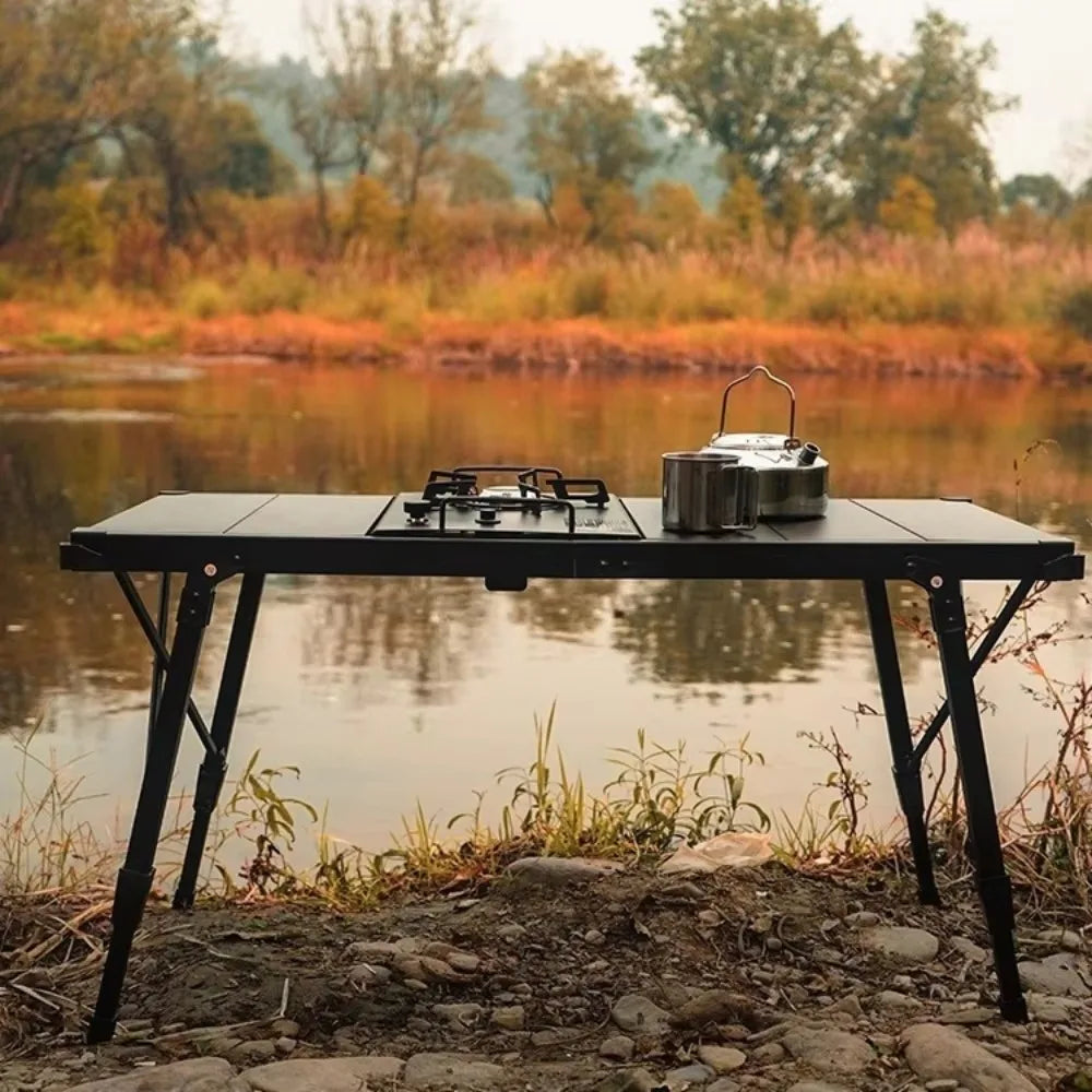 Folding Camping Table Outdoor Portable Picnic Table Aluminum Alloy Adjustable Igt Table Convenient Low Rectangular Side Tables