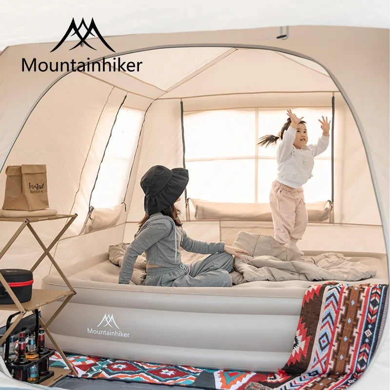 MOUNTAINHIKER Outdoor Inflatable Seating Mat Interior Air Mattress Mats Luxury Built-in Pump Thicken PVC Sleeping Bed Furniture