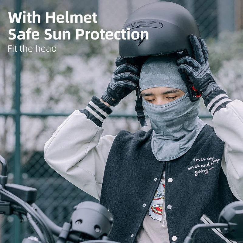 ROCKBROS Cycling Mask Full Face UV Protection Bicycle Mask Summer Balaclava Hat Road Bike Scarf Breathable Outdoor Equipment