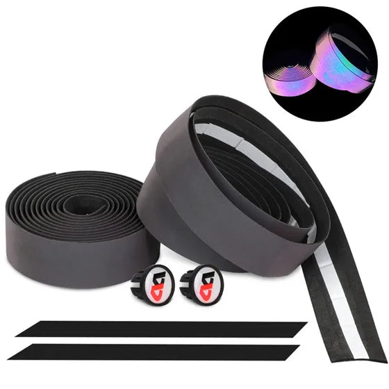 WEST BIKING Bicycle Handlebar Strap Reflective Discolor Bike Handlebar Tape Anti-slip Shock-absorption Handle Strap Cycling Part