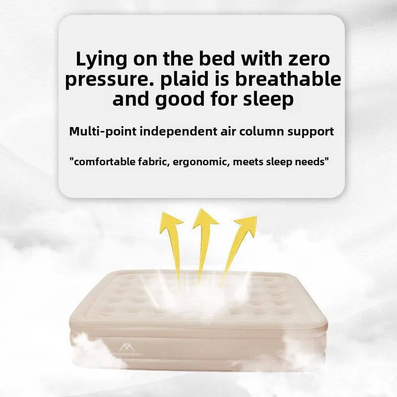 MOUNTAINHIKER Outdoor Inflatable Seating Mat Interior Air Mattress Mats Luxury Built-in Pump Thicken PVC Sleeping Bed Furniture