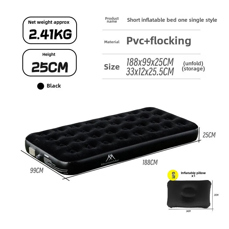 MOUNTAINHIKER Outdoor Inflatable Seating Mat Interior Air Mattress Mats Luxury Built-in Pump Thicken PVC Sleeping Bed Furniture