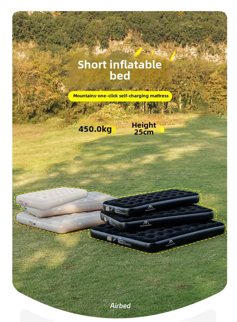 MOUNTAINHIKER Outdoor Inflatable Seating Mat Interior Air Mattress Mats Luxury Built-in Pump Thicken PVC Sleeping Bed Furniture