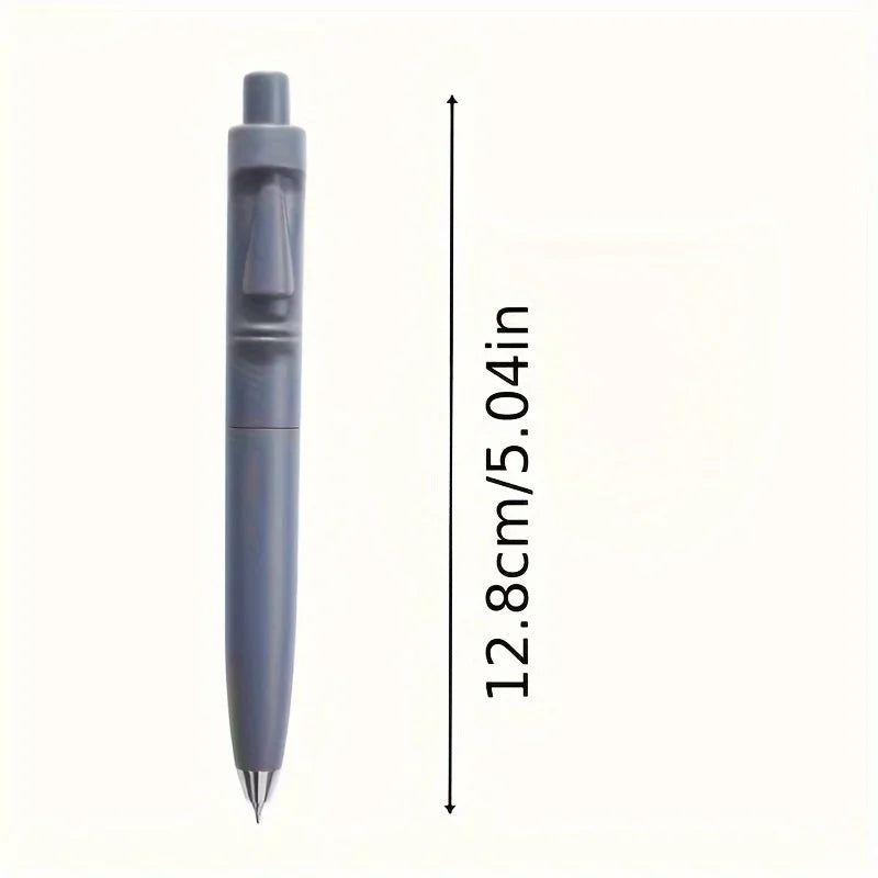 5pcs Stone Statue Click Pens High Capacity Chubby Pens for Smooth Writing and Comfortable Use Stationery Office Accessories