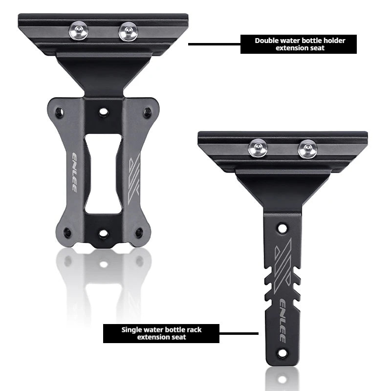 ENLEE Bicycle Water Bottle Cage Extension Bracket Aluminum Alloy Mountain Road Bike Water Bottle Saddle Conversion Seat