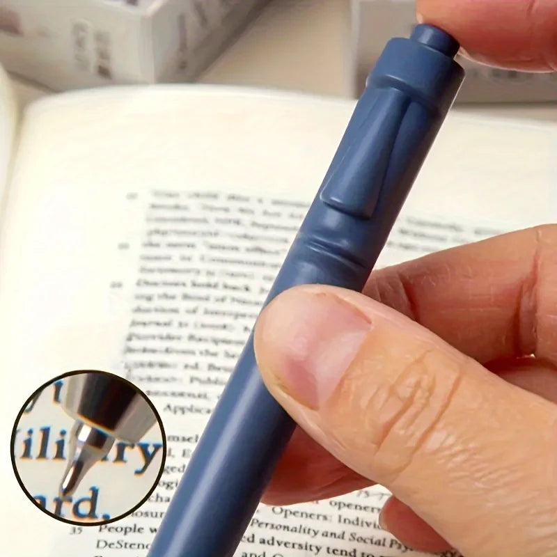 5pcs Stone Statue Click Pens High Capacity Chubby Pens for Smooth Writing and Comfortable Use Stationery Office Accessories