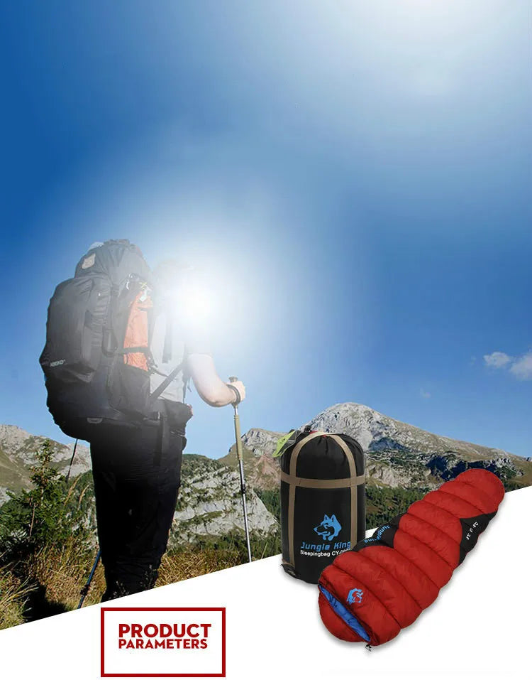 한국 특가 JUNGLE KING CY0903 Thickened Winter Cold Weather Waterproof Sleeping Bag Camping Hiking Supplies -8℃ Cotton Sleeping Bags