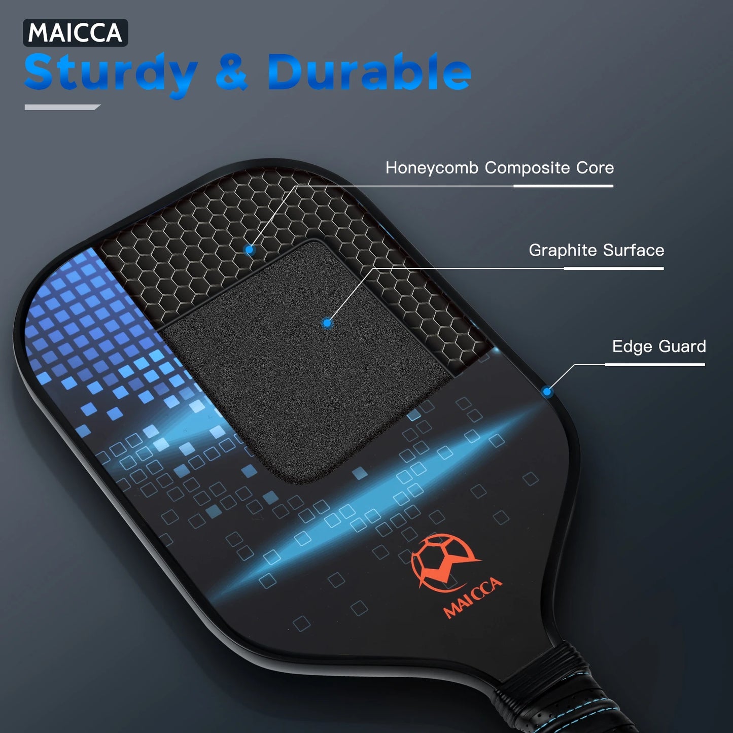 Pickleball Paddles Set Rackets Portable Racket Cover Carrying Bag Gift Kit USAPA Approved Indoor Outdoor Honeycomb Core 4 Balls