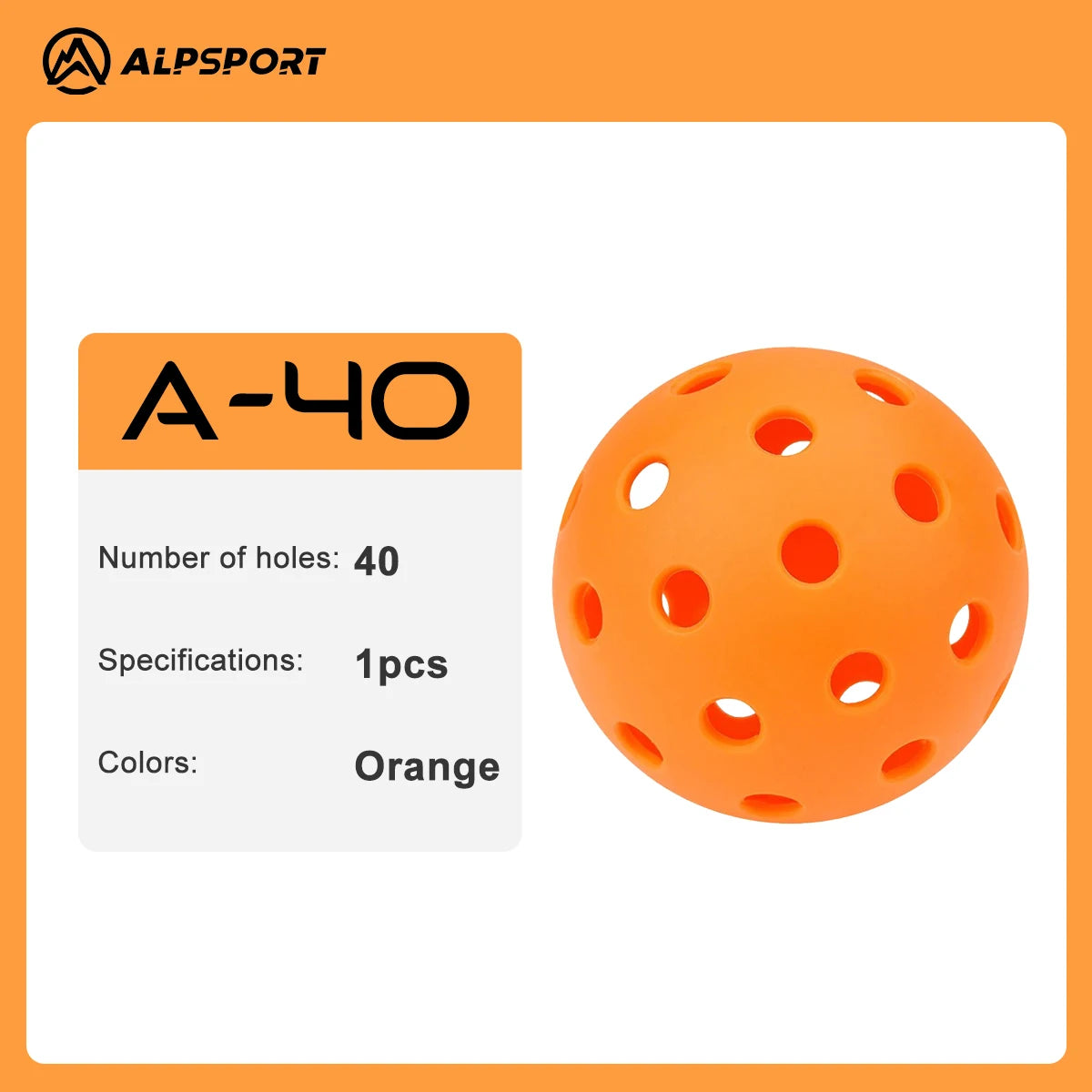 ALP Outdoor Pickleball 74mm Durable 40 Holes 26 Holes 1/3/6/12/100 Pieces/PCS 26g Original USA Professional Pickleball