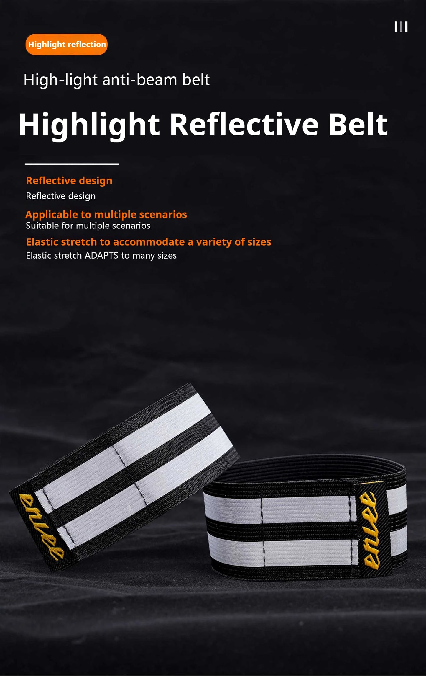 ENLEE Bicycle Trouser Straps Road Bike Night Riding Reflective Gaiters Outdoor Hiking Night Running Trouser Leg Straps