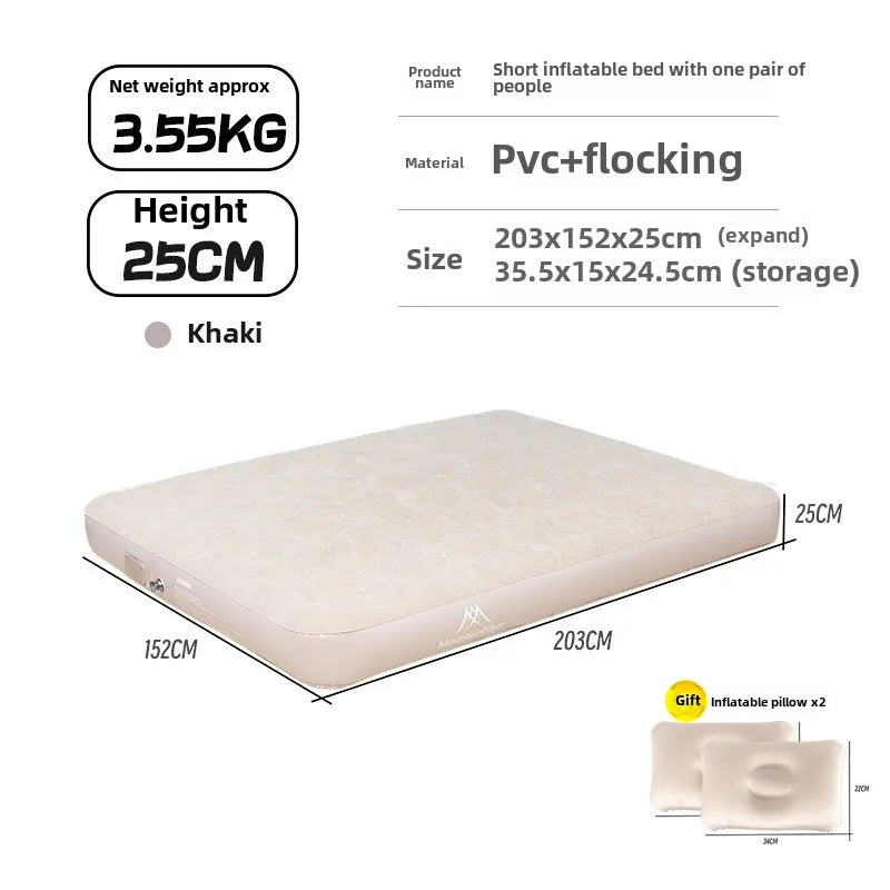 MOUNTAINHIKER Outdoor Inflatable Seating Mat Interior Air Mattress Mats Luxury Built-in Pump Thicken PVC Sleeping Bed Furniture