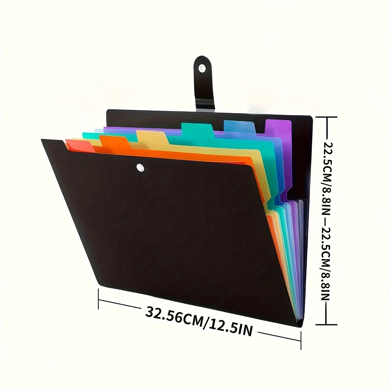 24pcs Colorful A4 Plastic File Folder with Labels-Multi-Layer,Snap Closure,Durable Storage Organizer for Office & School Supplie