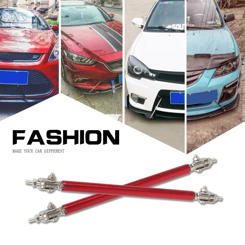 2psc Universal Racing Adjustable Front Rear Bumper Lip Splitter Support Bar / pull rod Kit Racing 75mm