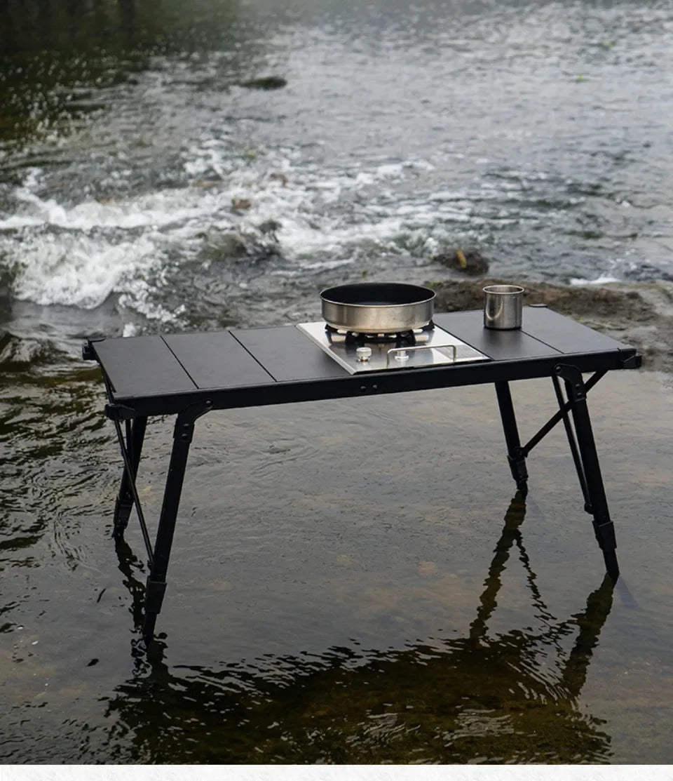 Folding Camping Table Outdoor Portable Picnic Table Aluminum Alloy Adjustable Igt Table Convenient Low Rectangular Side Tables