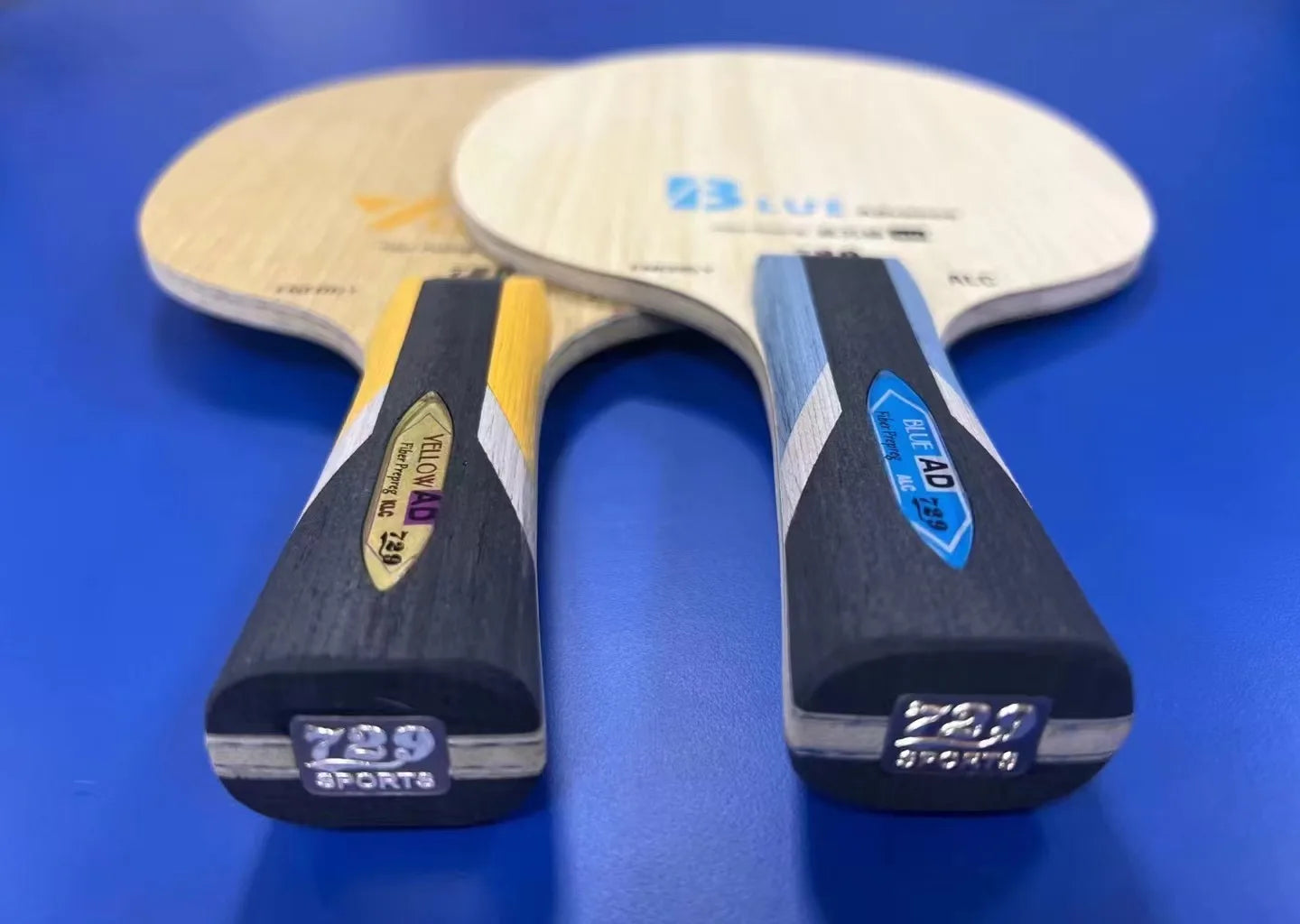 Original 729 Friendship Yellow ALC Table Tennis Blade 5 Wood 2 Arylate Carbon Professional Ping Pong Blade Blue ALC Offensive