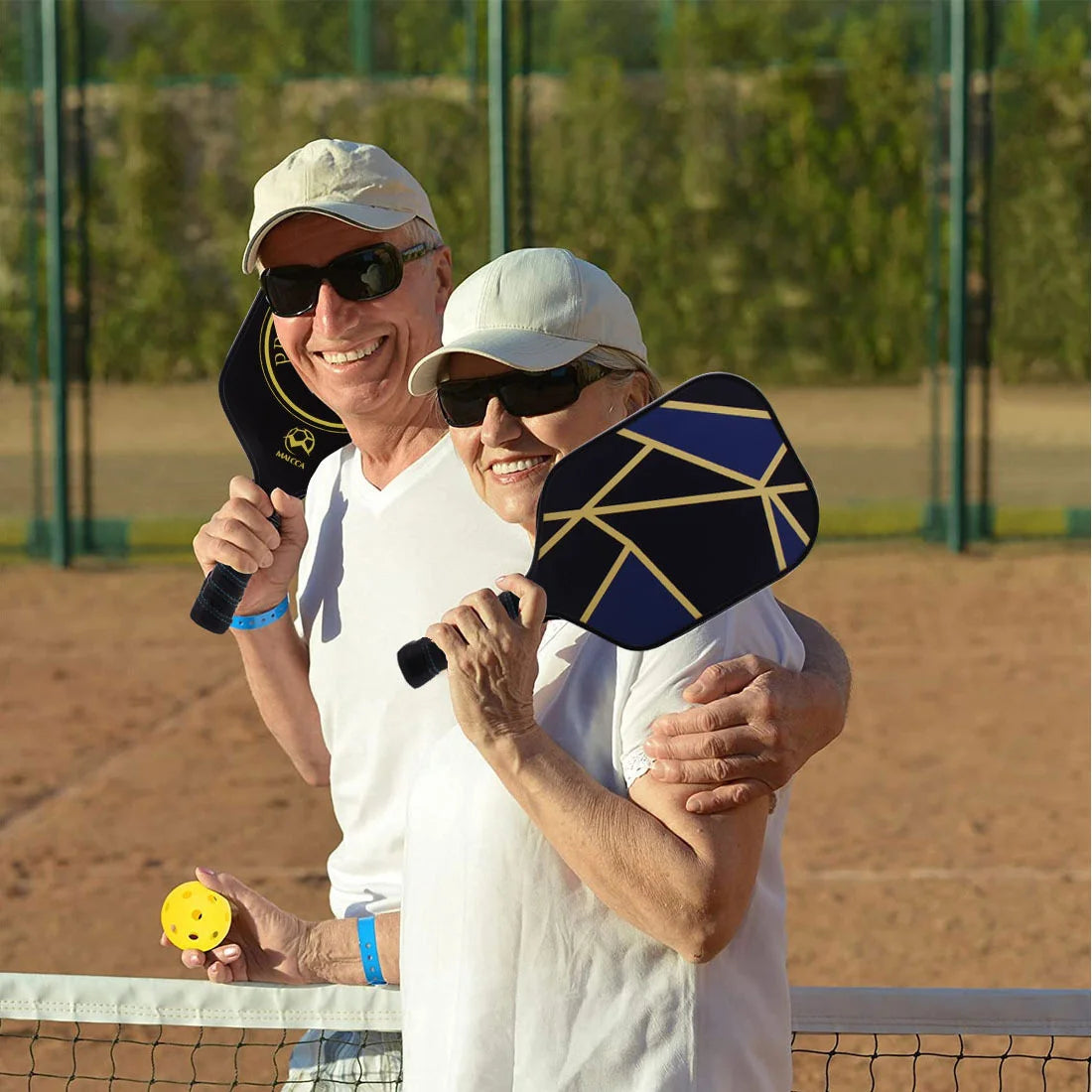 Pickleball Paddles USAPA Approved Set Rackets Honeycomb Core 4 Balls Portable Racquet Cover Carrying Bag Gift Kit Indoor Outdoor