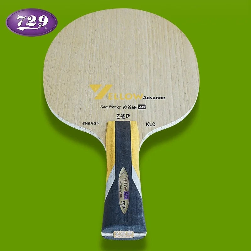 Original 729 Friendship Yellow ALC Table Tennis Blade 5 Wood 2 Arylate Carbon Professional Ping Pong Blade Blue ALC Offensive