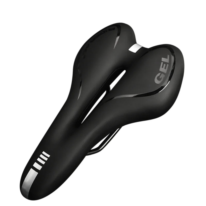 Bike Saddle Silicone Cushion Cycling Seat PU Leather Surface Silica Filled Gel TimeTrial Comfortable Shockproof Bicycle Saddle