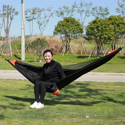 3 in 1 Camping Hammock with Mosquito Mesh Automatic Quick Opening Nylon Hammock Anti-Mosquito hanging Hammock tent for Outdoor