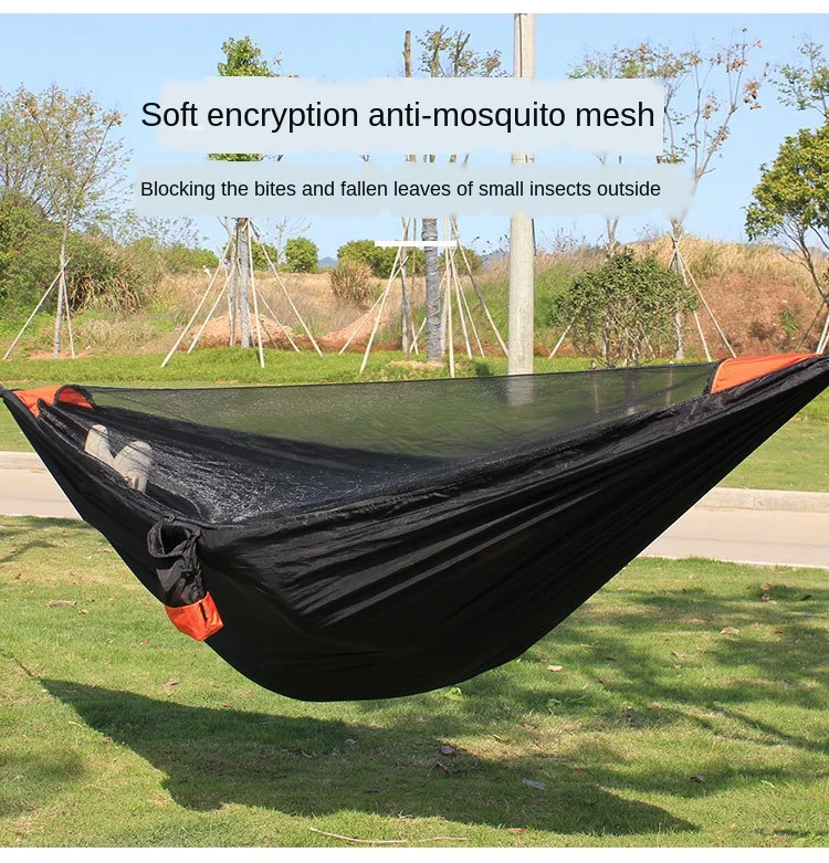 3 in 1 Camping Hammock with Mosquito Mesh Automatic Quick Opening Nylon Hammock Anti-Mosquito hanging Hammock tent for Outdoor