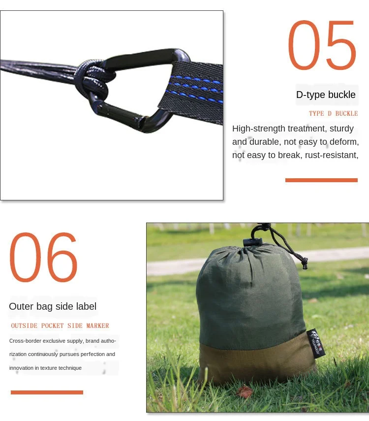 3 in 1 Camping Hammock with Mosquito Mesh Automatic Quick Opening Nylon Hammock Anti-Mosquito hanging Hammock tent for Outdoor