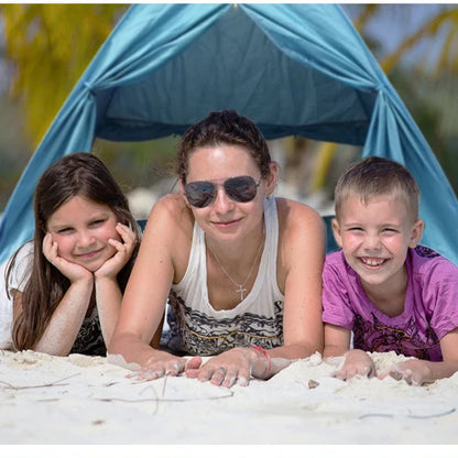 Beach Tent 165*150*110cm Pop-up Automatic Opening Anti-ultraviolet Full Shade Tent Family Ultralight Folding Tent Travel Camping