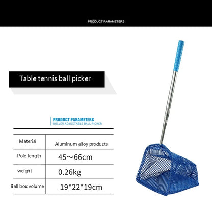 Portable Telescopic Scoop Net Table Tennis Ball Picker Net Table Tennis Ball Picker Container Training Tool for Ball