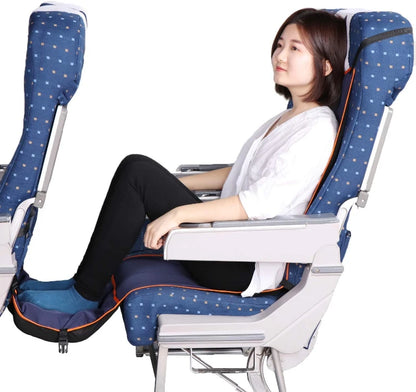Adjustable Footrest Hammock with Inflatable Pillow Seat Cover for Planes Trains Buses Swing Chair Outdoor Chair Travel