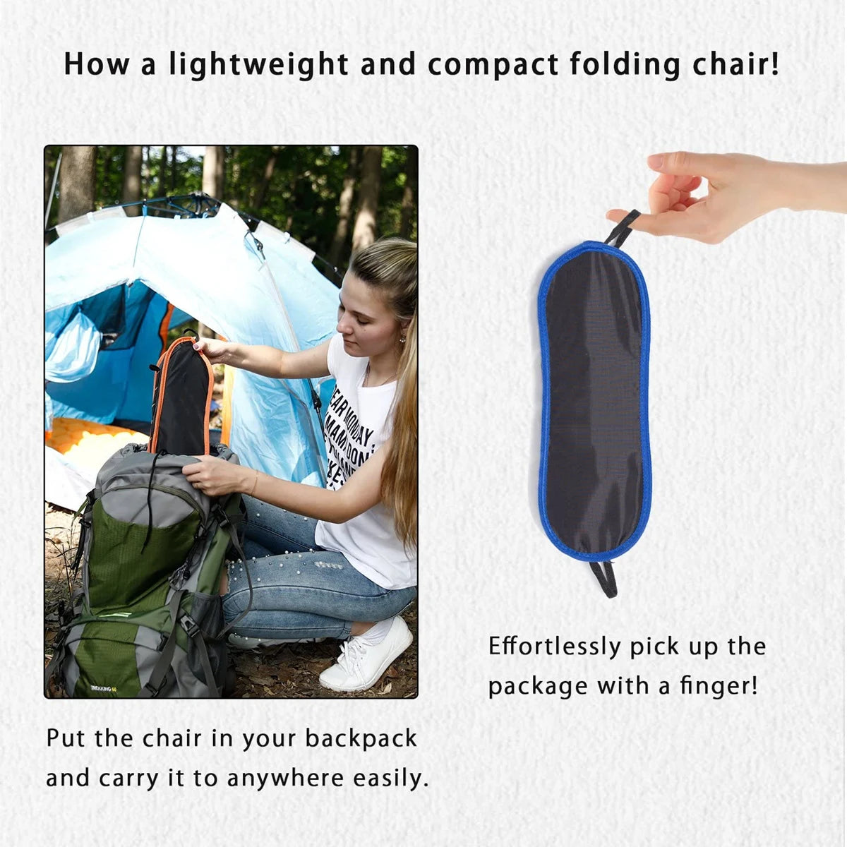 Ultralight Camping Chair, Portable Outdoor Folding Fishing Chairs Seat for Travel Camp Beach Fishing Foldable Stool Picnic Chair