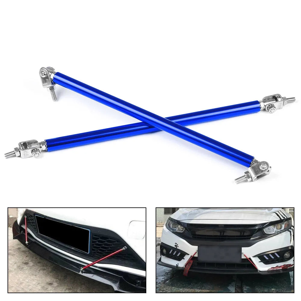 Stainless Steel Bumper Lip Adjust Front Strut Splitter Rod Tie Support Bars 100MM 150MM 200MM