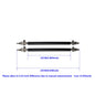 Car Splitter Rods Racing Adjustable Front Rear Bumper Lip Support Strut Brace Tie Pull Bar Kit 75/100/150/200mm Universal 1 Pair