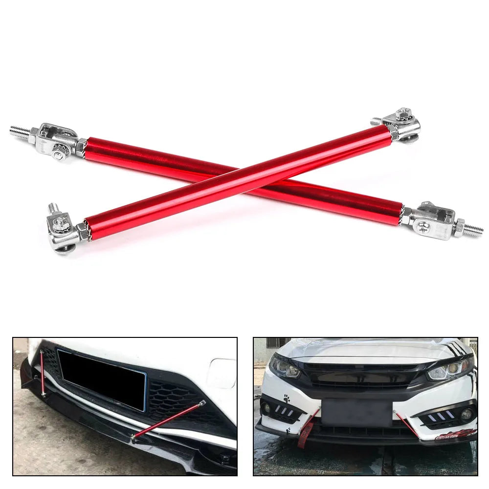 Stainless Steel Bumper Lip Adjust Front Strut Splitter Rod Tie Support Bars 100MM 150MM 200MM