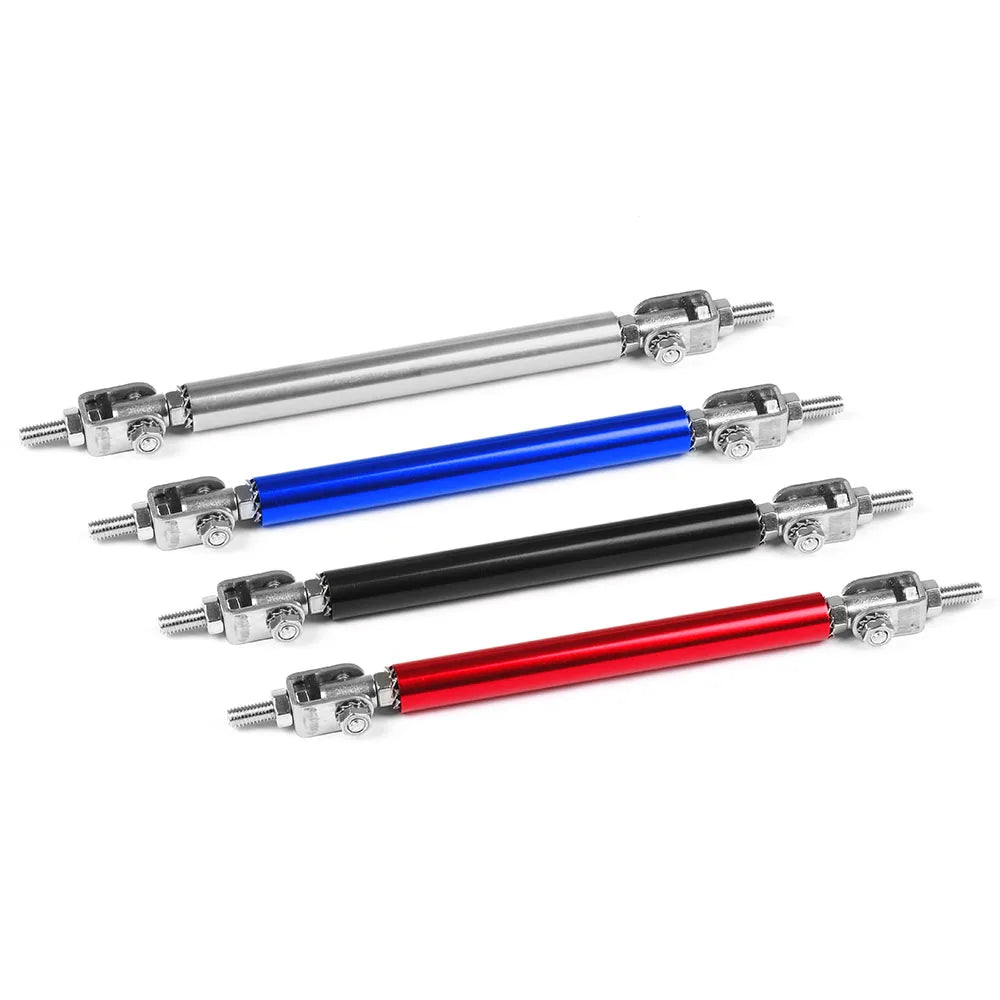 Stainless Steel Bumper Lip Adjust Front Strut Splitter Rod Tie Support Bars 100MM 150MM 200MM