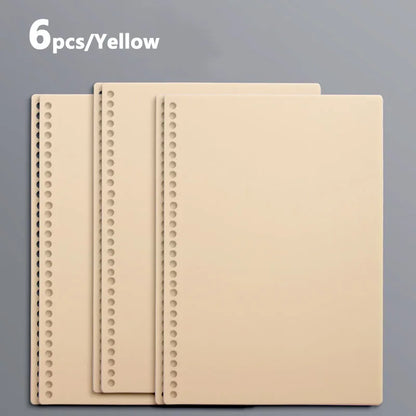 6 Sheets A4 B5 A5 30/26/20 Holes Transparent PP Loose-leaf Cover Index Divider Separator Notebook Accessory Stationery Useful