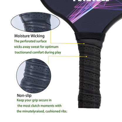 Pickleball Paddles, Fiberglass Surface Pickleball Set,USAPA Approved Set  Portable Racquet Gift Kit Indoor and Outdoor Exercise