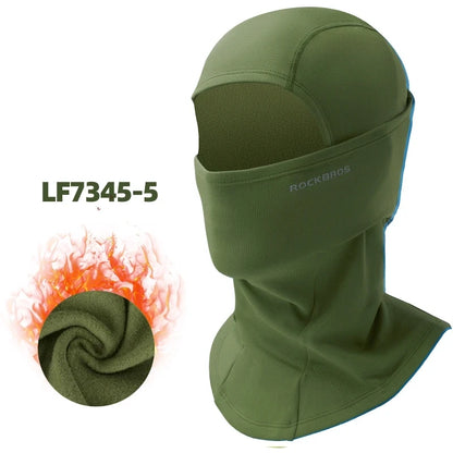 ROCKBROS Cycling Face Keep Warm Winter Climbing Hiking Fleece Thermal Windproof Balaclava Running Fishing Skiing Hat Headwear