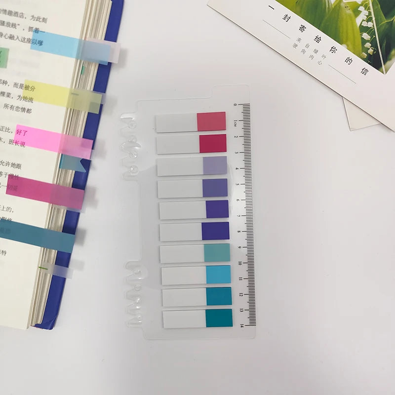 KindFuny 200 Sheets Morandi Index Tabs Bookmark Sticky Notes Notepad Kawaii Stationery School Office Supplies