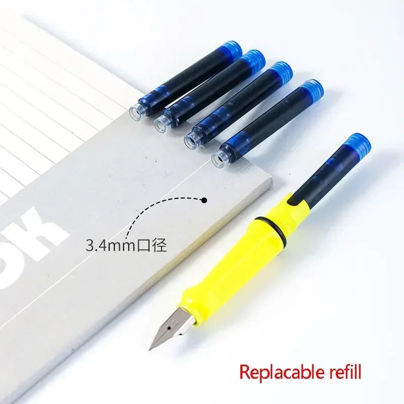 53Pcs Fountain Pen Replaceable Ink Set Black/Blue/Red ink EF School Pens Office Supplies Stationery for Writing Calligraphy Pen
