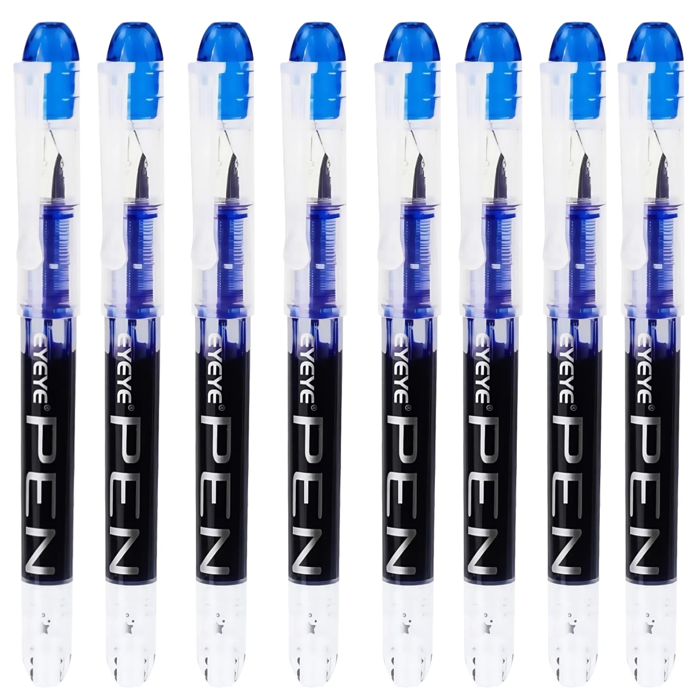 Disposable Fountain Pens, Straight Liquid Fountain Pens，for WritingQuick-Drying Ink Pen, Smooth-Writing Multicolor Art Supplies