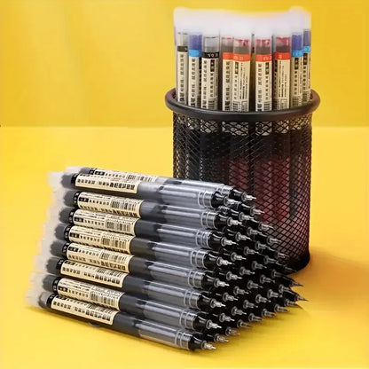 1/100pcs 0.5mm High Quality Needle Type Gel Pens Straight Liquid Ballpoint Pen Kawaii Stationery School Office Supplies Writing