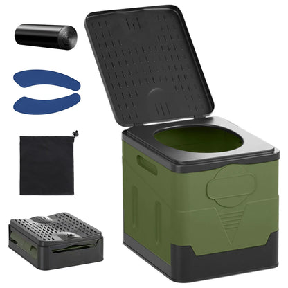 Plastic Portable Outdoor Toilet Tent Car Emergency Toilet with cover Travel Washable Camping Toilet Self-driving Picnic Seat