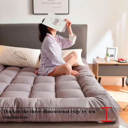 Soft Bed Mattress Student Dormitory Foldable Thick Bed Mattress Roll Up Floor Tatami Mat Adult Skin Friendly Breathable Sleeping