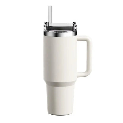 40oz 1200ML double-layer insulated tumbler cold drink travel cup coffee cup A handled and strawed insulated tumbler Ice Cup
