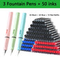 53Pcs Fountain Pen Replaceable Ink Set Black/Blue/Red ink EF School Pens Office Supplies Stationery for Writing Calligraphy Pen