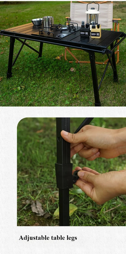Folding Camping Table Outdoor Portable Picnic Table  Aluminum Alloy Adjustable Igt Table Convenient Low Rectangular Side Tables