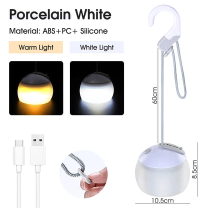 WEST BIKING Camping Tent Hanging Light Portable Camping Lanterns USB Rechargeable Led Light Camp Lamp for Outdoor Emergency