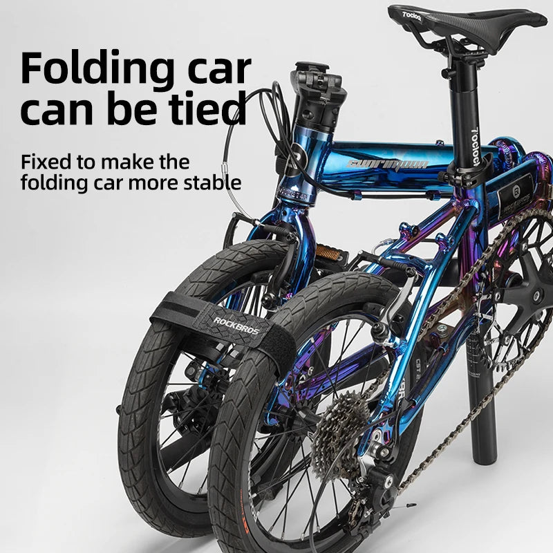 ROCKBROS Adjustable Outdoor Bundle Luggage Storage Accessory Convenient Multifunctional Strap Bicycle Velcro Anti-Slip Tie Rope