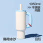 40oz 304 Stainless Steel Straw Insulated Ice Cup Large Capacity Thermal Mug Tumbler with Handle Stylish Insulated Coffee Cup